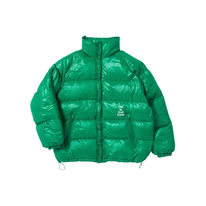 STAYREAL Letter Stand Collar Loose Fit Thickened Down Jacket Unisex-0