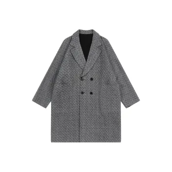 EARL JOEL Coats Coat Unisex Tweed Plaid