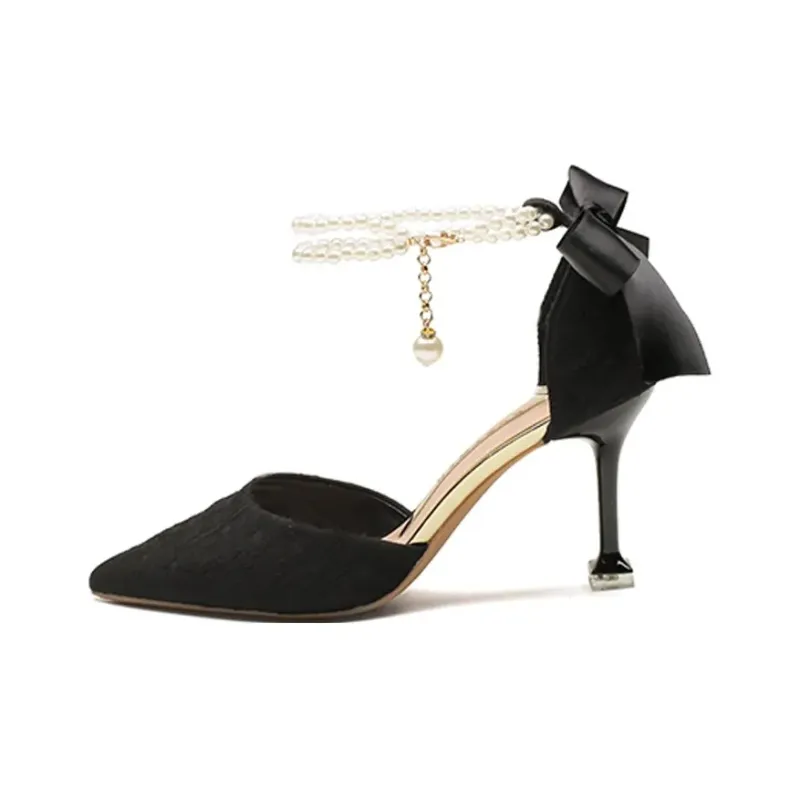 Dawei's House Slim Heel High Heels 8cm Women's-4