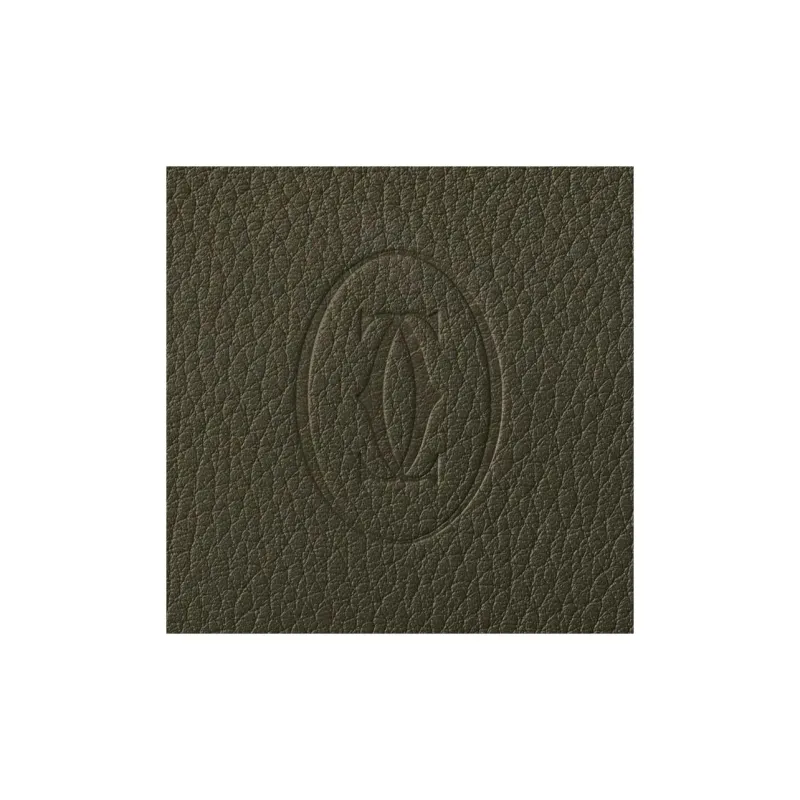 CARTIER Must De Cartier Calfskin Wallet Women's Khaki Green-2