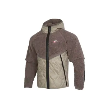 Nike Velvet Jackets Men Camel