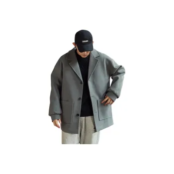 Tonlion Coats Men Steel Gray