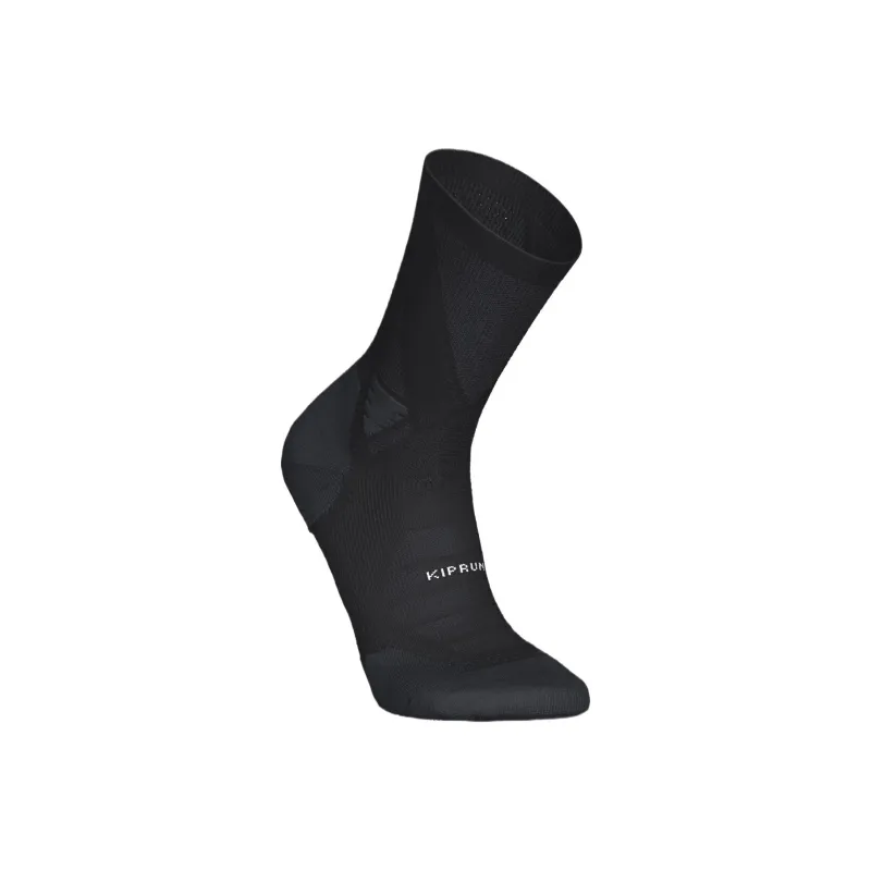 DECATHLON Strap Run900 Running Socks Unisex 1 Pack Smoky Black-2