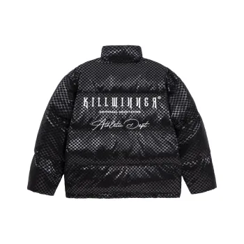 KILLWINNER Letter Stand Collar Loose Fit Thickened Down Jacket Unisex