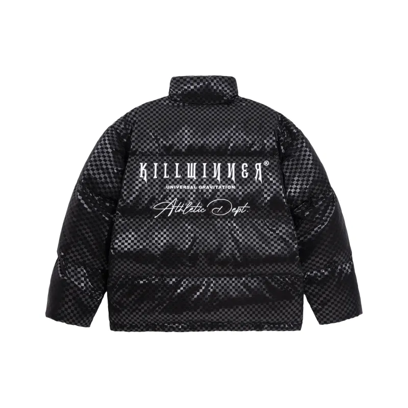 KILLWINNER Letter Stand Collar Loose Fit Thickened Down Jacket Unisex-0