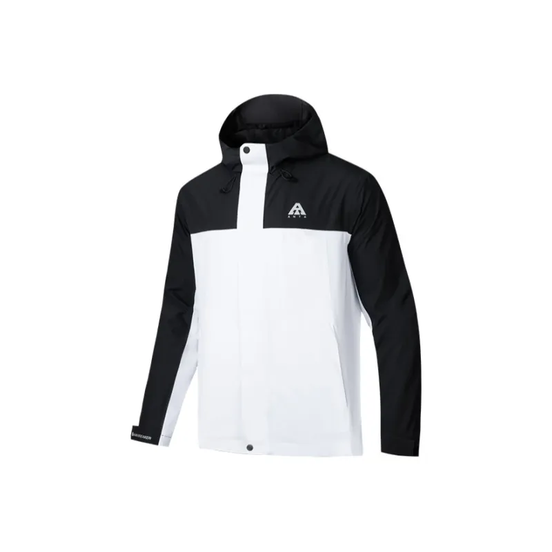 Anta Windbreaker Jacket Men's Black White-0