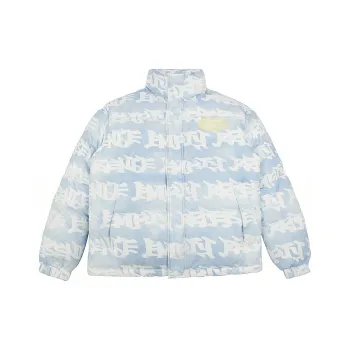 EMPTY REFERENCE Puffer Jackets Unisex Light Denim