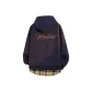 Navy Blue & Yellow-Fleece-Lined