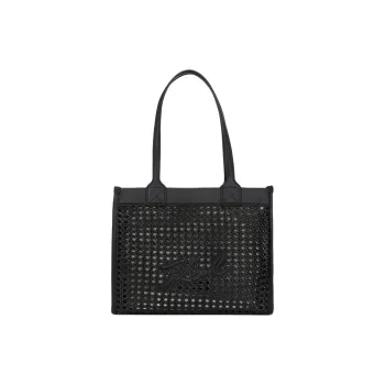 KARL LAGERFELD K/SKUARE Polyurethane Tote Bag, Shopping Bag, Handbag Medium Size Women's Black
