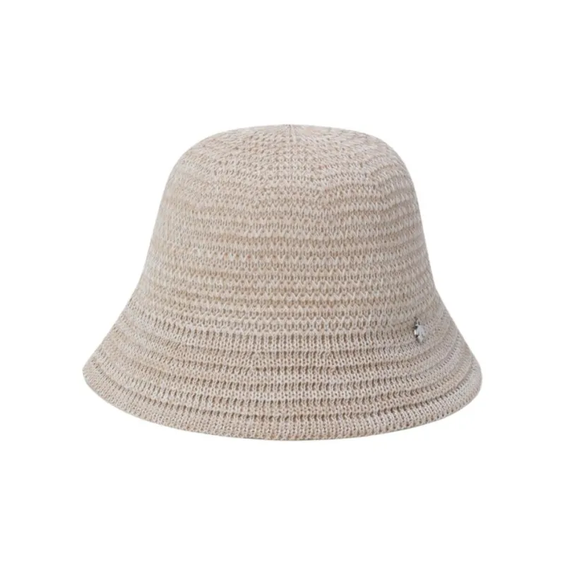 DESCENTE Linen Bucket Hats Unisex Light Beige-1