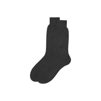 HERMES SS25 Mid Calf Socks Men's 1 Pack Smoke Coal Color
