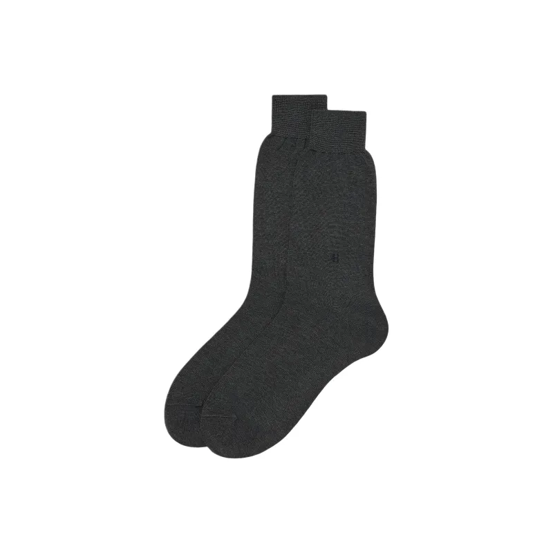 HERMES SS25 Mid Calf Socks Men's 1 Pack Smoke Coal Color-0