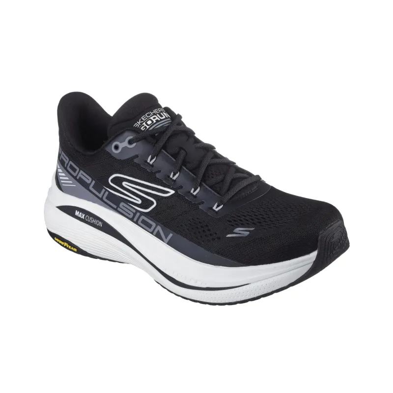Skechers Max Cushioning Breathable Low Top Running Shoes Men's Black-2