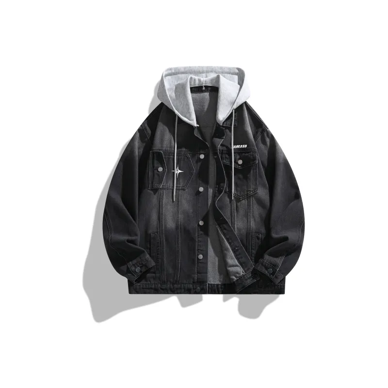 DAREASY Denim Jacket Unisex Black-0
