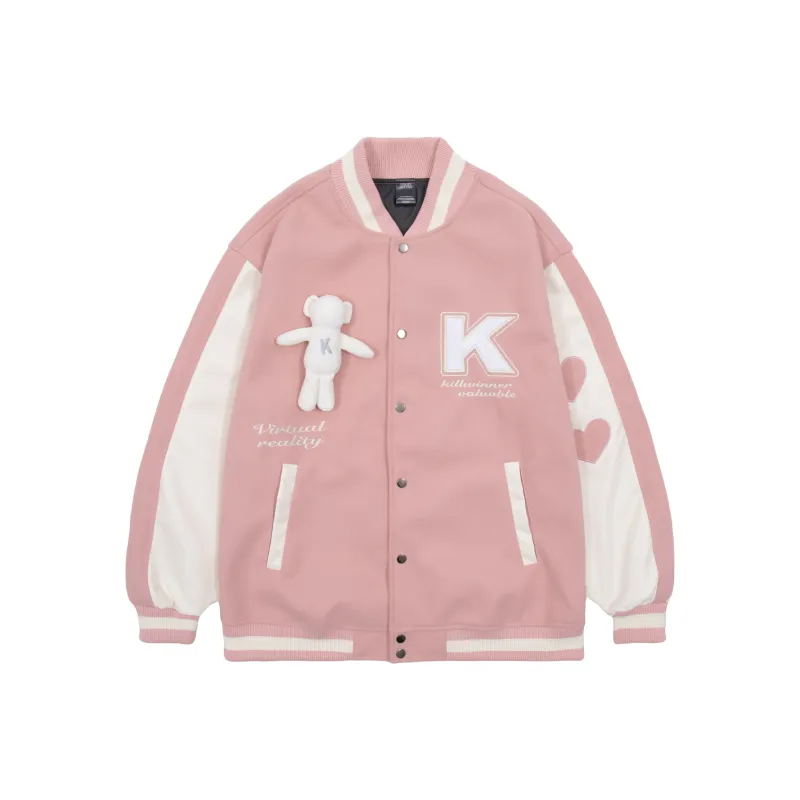 KILLWINNER Loose Fit Baseball Jacket Unisex-14