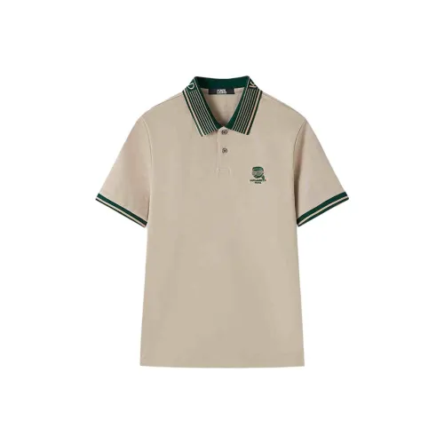 KARL LAGERFELD SS25 Polo Shirt Men's Khaki