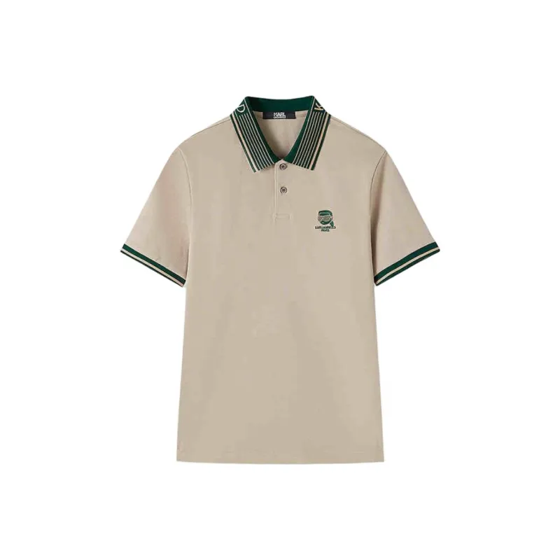 KARL LAGERFELD SS25 Polo Shirt Men's Khaki-0