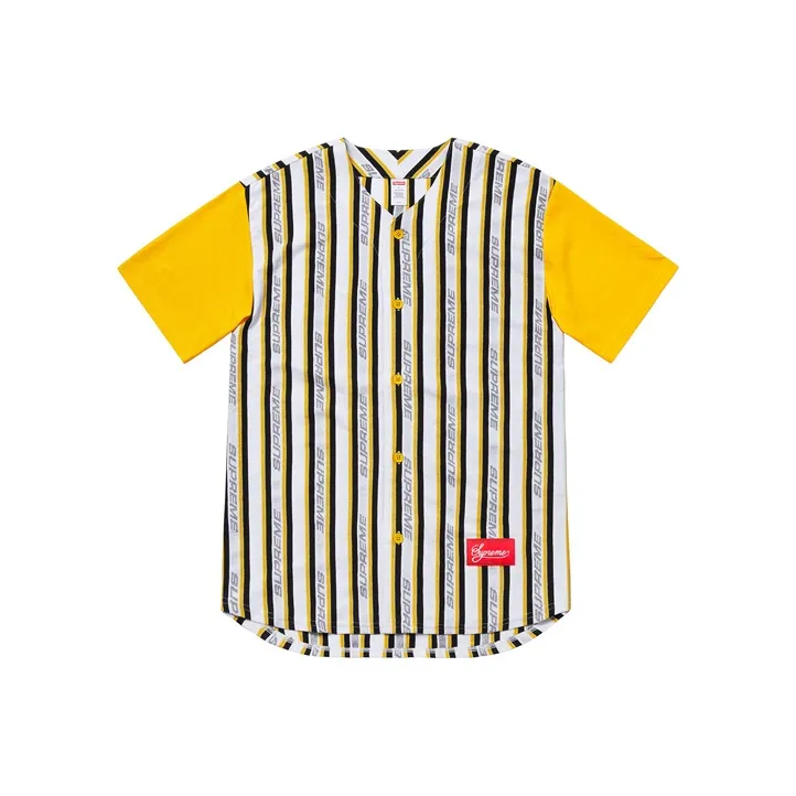 Supreme Jacquard Logo Baseball Jersey-0