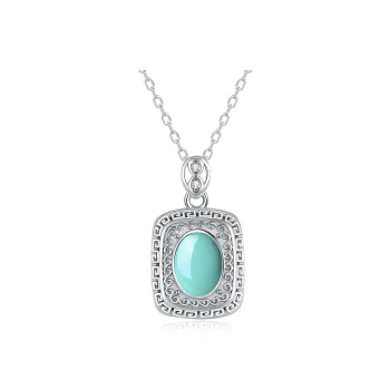 QIAOWUQIAONV Turquoise Necklaces Women's