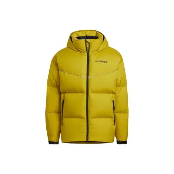 Adidas PUFFY BAFFLE GOOSE DOWN JACKET Down Jacket Unisex Yellow