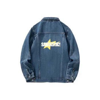 SANTASTIC Denim Jacket Men's Gray Blue
