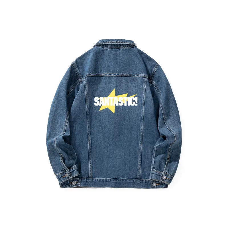 SANTASTIC Denim Jacket Men's Gray Blue-0