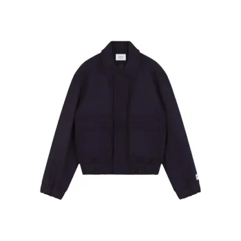 Maison Kitsune Logo Patch Zipped Jacket