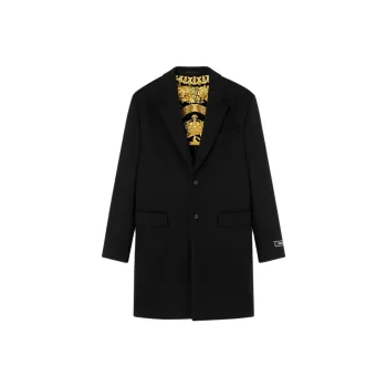 VERSACE Long Sleeved Single Breasted Coat