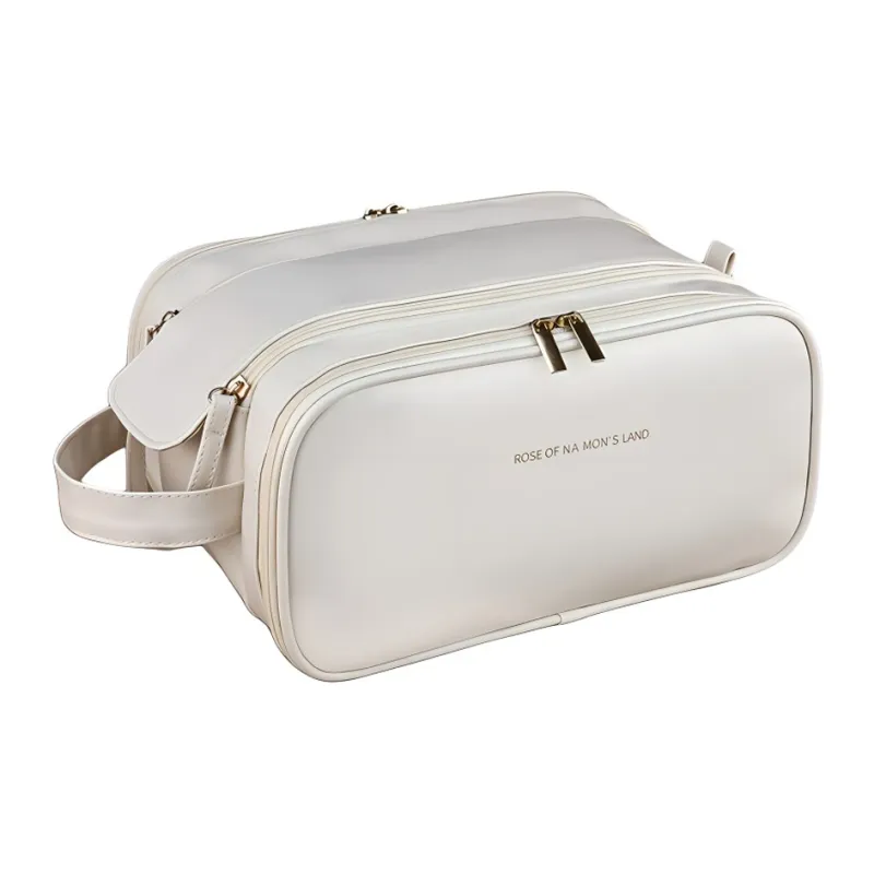 LETOO Leather Patchwork With TPU Makeup Bag Women's Multicolor-7