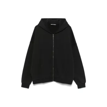 PALM ANGELS Logo Printed Zipped Hoodie