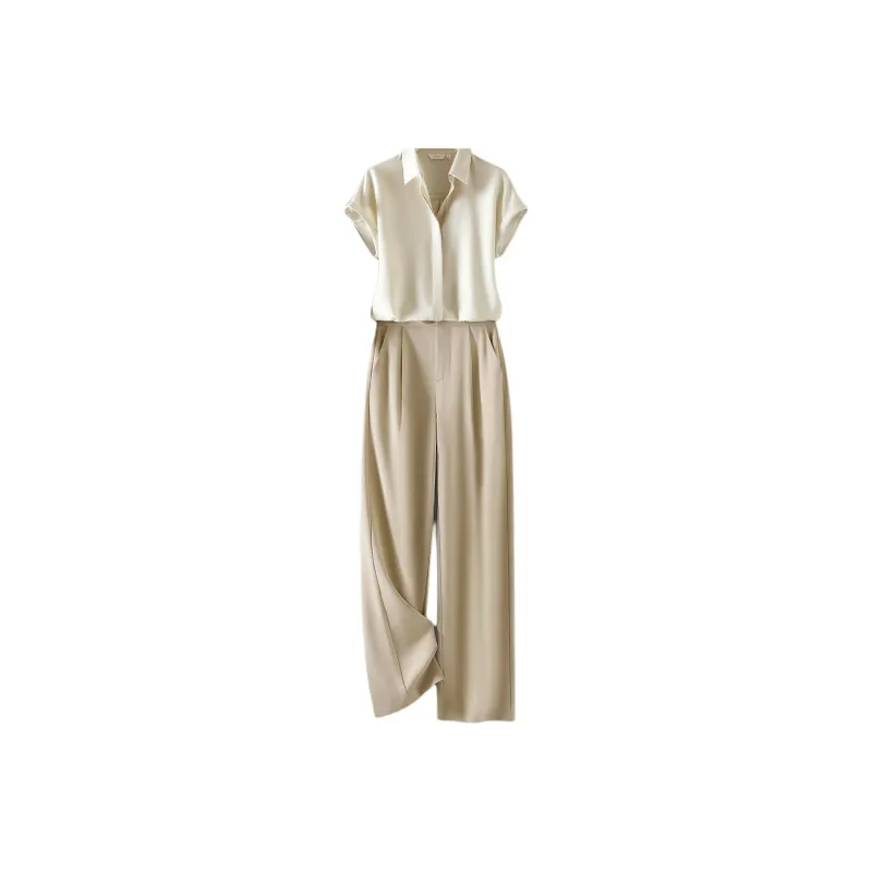 IHIMI Casual Suits Women's Jade+Light Khaki-1