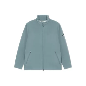 AIGLE Velvet-feel Coat Men's Stone Blue