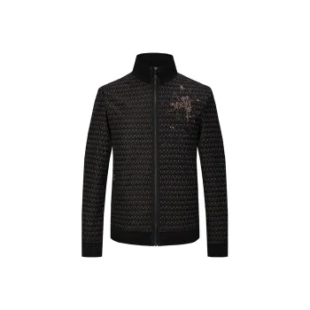 ANDREW MACKENZIE Jackets Men Black Orange