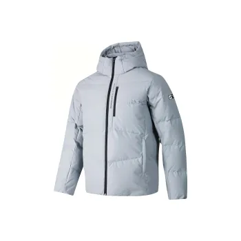 Skechers Sports Life Collection Down Jacket Men's Trade Wind Gray