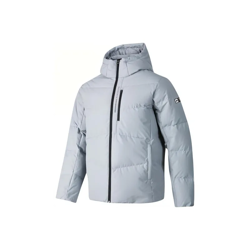 Skechers Sports Life Collection Down Jacket Men's Trade Wind Gray-0