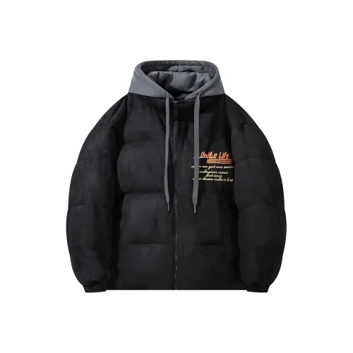 Unite Life HOODS Puffer Jacket Unisex Khaki