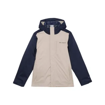 Columbia CABOT TRAIL Water Resistant Warm Heat Reflective Windbreaker Jacket Men's Beige Blue