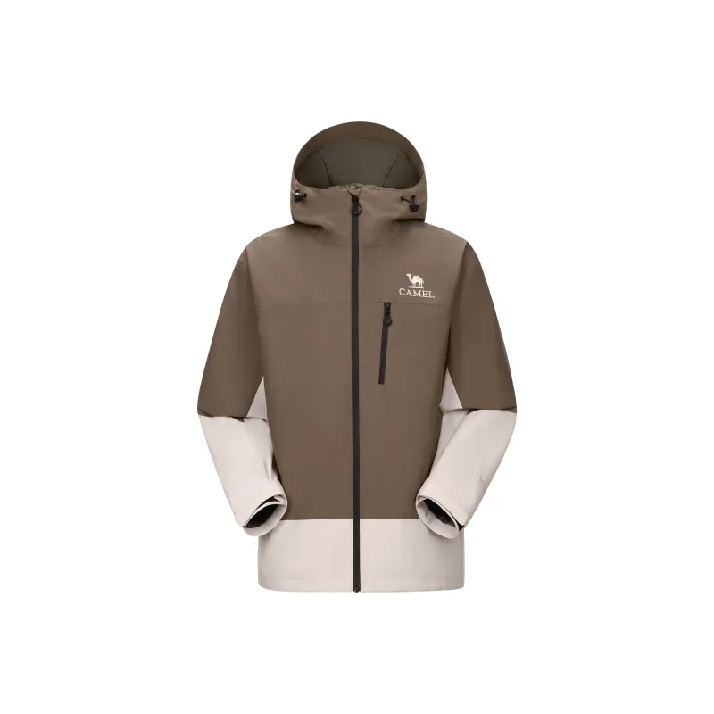 CAMEL Outdoor Casual Solid Color Multicolor Waterproof Windproof Coat Single Layer Windbreaker Jacket Men's-0