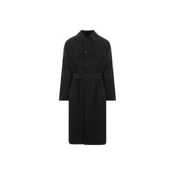 Maison Margiela Drop Shoulder Belted Trench Coat