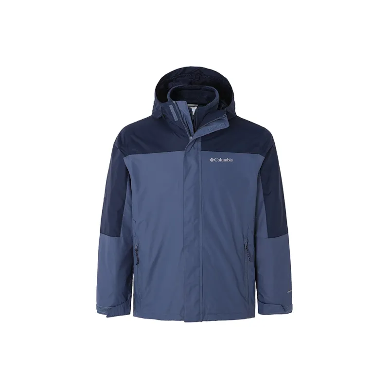 Columbia Water Resistant Windproof UV Protection Wear Resistant Warm Windbreaker Jacket Men Dark Blue-0