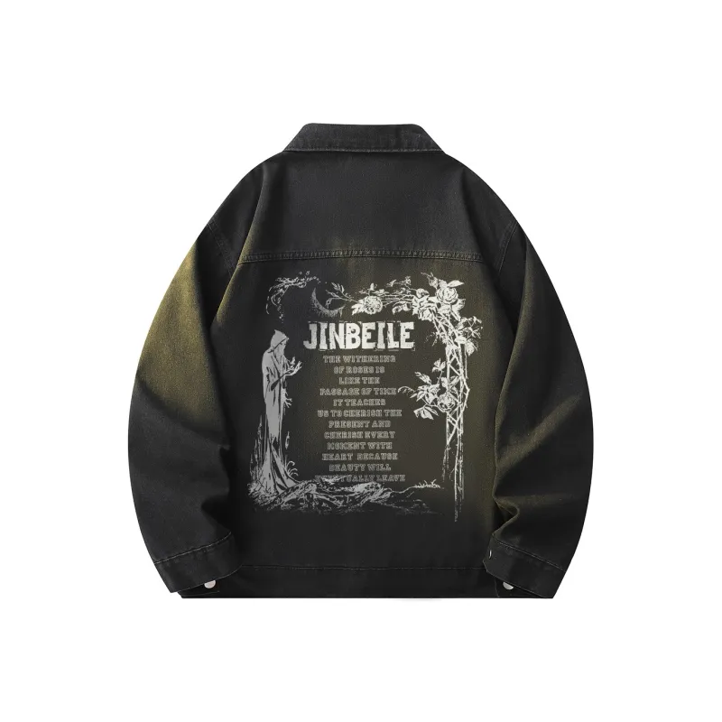 JINBEILE Denim Jackets Unisex-0