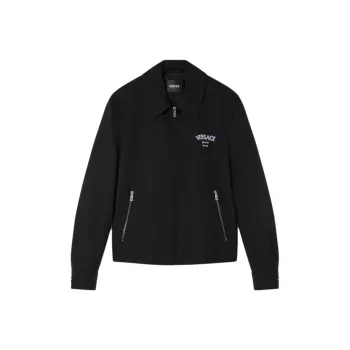 VERSACE Medusa Head Embroidered Zipped Jacket
