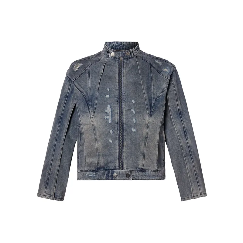 ROCAWEAR SS25 Denim Jacket Unisex Washed Denim Blue-0