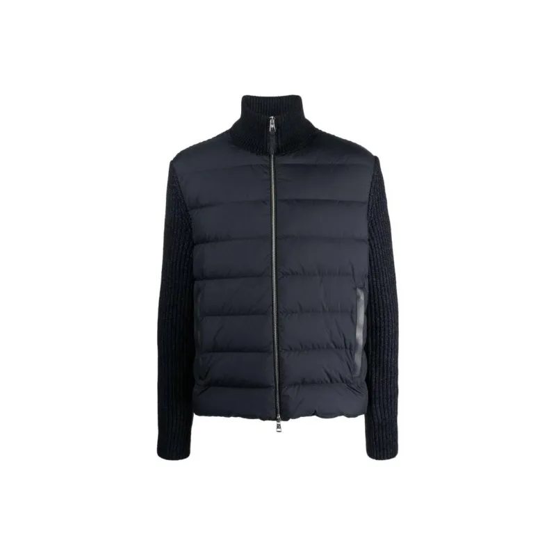 Moncler Zip-Up Logo Patch Padded Cardigan-0