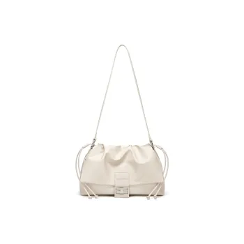 CNOLES Microfiber Synthetic Leather Baguette Bag Shoulder Bag Regular Women's White/Black