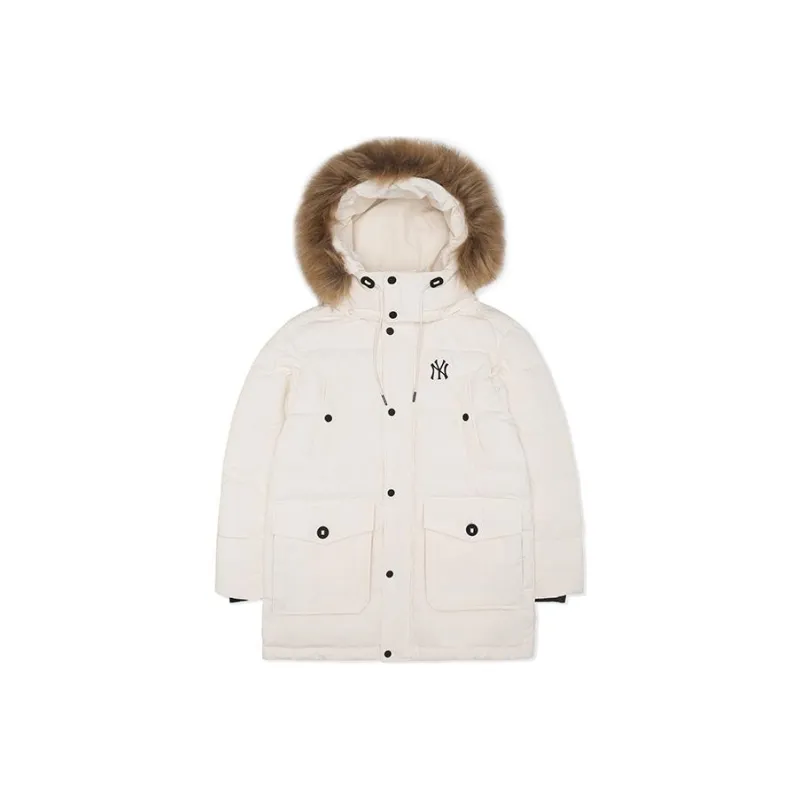 MLB New York Yankees Down Jacket Cropped Unisex White-0