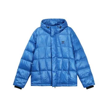 Adidas Originals Down Puffer Jacket Down Jacket Men's Bird Feather Blue