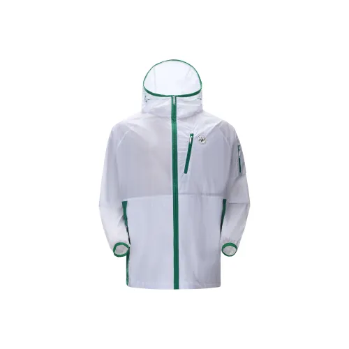 Panda Breathable Water-Resistant UV Protection Sun Protection Clothing Unisex Jade White/Warehouse Emerald Green
