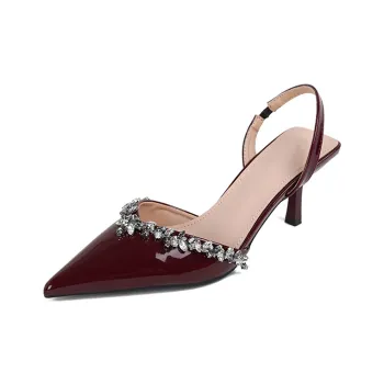 TADSW Slim Heel High Heels 6.5cm Women's Burgundy