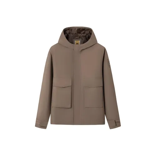 Timberland Water-Resistant Windproof Breathable Wear-Resistant Warm Windbreaker Jacket Men's Umber
